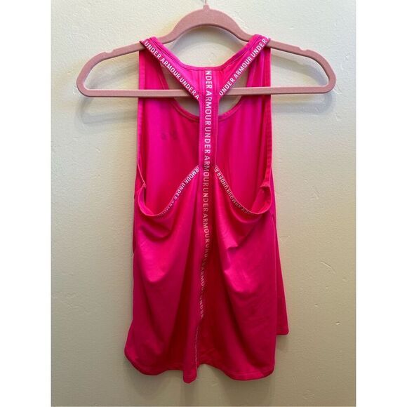 Under Armour Pink T Back Athletic Work Out Top Shirt Size Youth Large - Picture 4 of 4